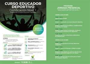 El “Curso de Educador Deportivo Nivel 1” tendrá 30 horas de duración, distribuidas en 4 fases