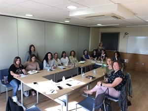 Las concejalas y técnicos de Igualdad y Políticas Inclusivas de la Marina Baixa en la reunión celebrada esta mañana