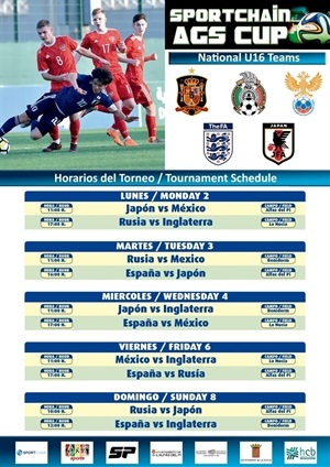 Calendario del torneo internacional de selecciones sub 16