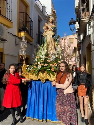 La procesión recorrió las calles de La Nucía ayer domingo