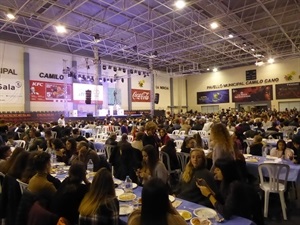 Durante el evento se proyectaron dos videos sobre el nuevo Estadi Olímpic Camilo Cano