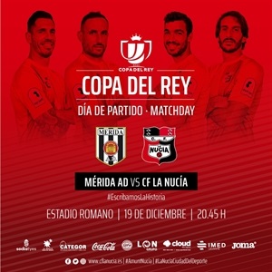 Cartel del CF La Nucía para este histórico encuentro en Mérida