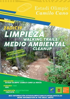 Dentro de las actividades en el Estadi Olímpic mañana hay una Limpieza MedioAmbiental de las pinadas que hay junto al Estadi