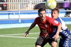 Juanjo en un lance del partido