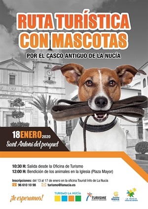 Cartel de la Ruta Turística con Mascotas