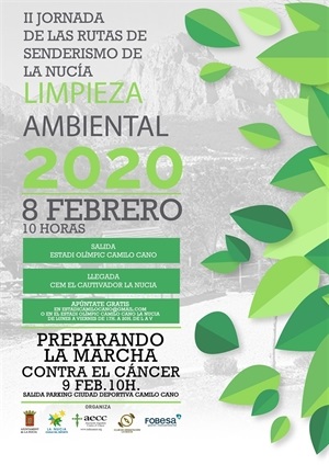 Cartel de la II Jornada de Limpieza Medioambiental de La Nucía