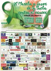 La Nucia cartel XI MARCHA FAVOR LUCHA CONTRA EL CÁNCER 2020