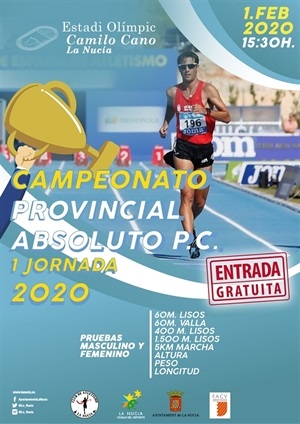 Cartel del evento de Atletismo Provincial en La Nucía