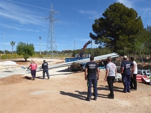 Esta zona de entrenamiento de lanzamientos tiene unas dimensiones de 15.000 metros cuadrados y está situada junto al Estadi Olímpi