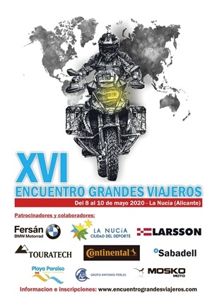 Cartel del XVI Encuentro de Grandes Viajeros La Nucía 2020