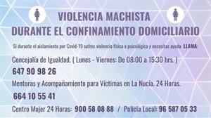 El Ayuntamiennto también ha puesto en marcha una línea de acción y servicio contra la violencia de género durante el estado de confinamiento