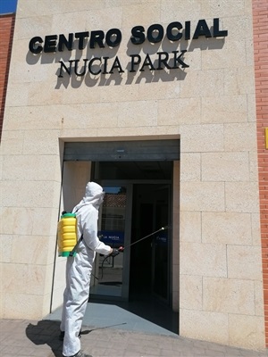Durante las dos últimas semanas se están limpiando y desinfectando los 9 Centros Sociales de La Nucía