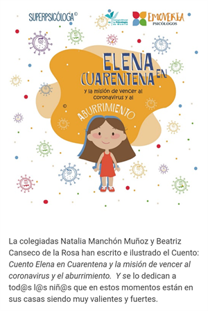 Uno de los recursos que aporta el GPM es "Elena en Cuarentena"