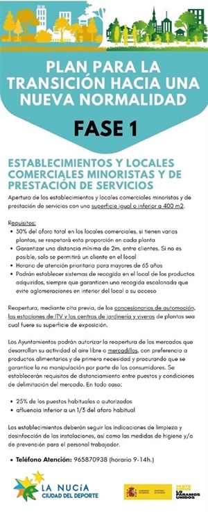 El folleto informativo está dirigido a establecimientos y locales comerciales minoristas de La Nucía