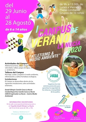 Cartel del I Campus de Atletismo de La Nucía