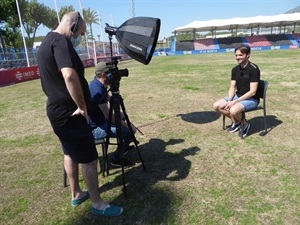 San Julián, autor del gol del ascenso del CF La Nucía entrevistado para el reportaje de Footters