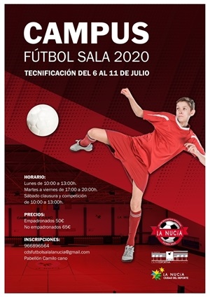 Cartel Campus de Fútbol Sala de La Nucía 2020