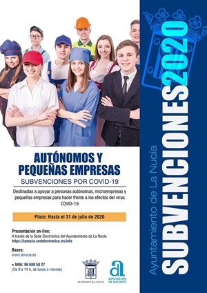 Cartel de la nueva línea de Ayudas Económicas de La Nucía