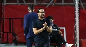 José Bordalás, entrenador del Gerafe CF, animando a su equipo