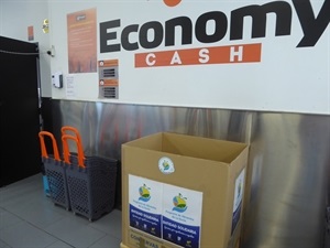 En el supermercado Economy Cash está ubicada uno de los puntos solidarios