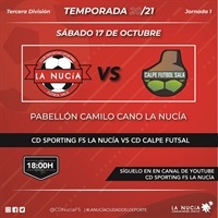 La Nucia cartel futbol sala primer partido temporada 2020