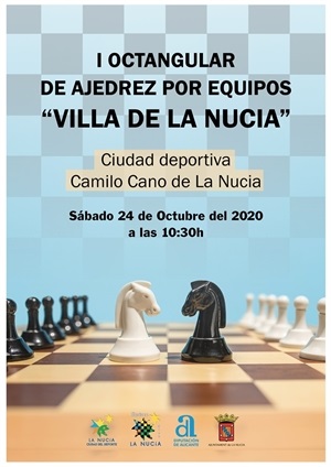 Cartel del octangular de ajedrez de La Nucía