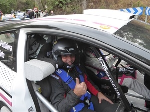 Bernabé Cano, alcalde de La Nucía, ha compartido tramo con el piloto Javier Polidura en Ford Fiesta R5