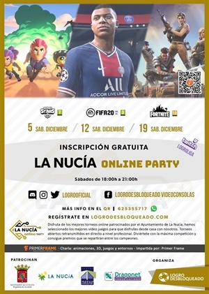 La Nucía Online Party se celebrará de forma online durante tres sábados de este mes de diciembre de 18 a 21 horas