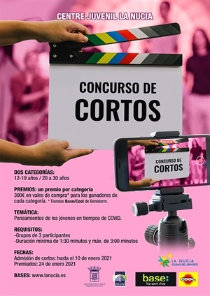 Cartel de Concurso de Cortos de Juventud de La Nucía