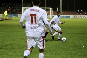 Forte con el balón durante el encuentro copero