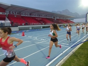 Las atletas en los 3.000 metros libres en el Estado Olímpic