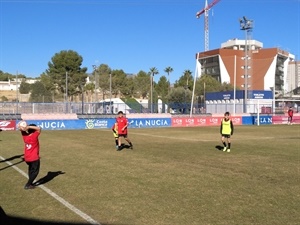 Los pequeños jugadores han disputado un partido como parte del Campus esta mañana