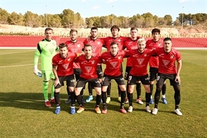 Alineación del CF La Nucía ante la UD Ibiza ayer domingo