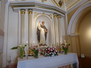 Imagen de Sant Vicent dentro de la ermita