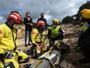 Hoy se ha desarrollado la primera de ocho jornadas de formación de bomberos en La Nucía