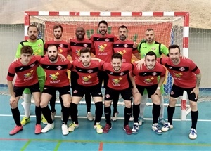 El equipo nuciero antes de su partido en Pilar de la Horadada