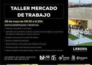 Cartel del  “Taller de Mercado de Trabajo" del Lab_Nucia