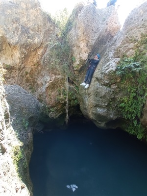 Toboganes naturales en “Gorgo de la Escalera” de Anna