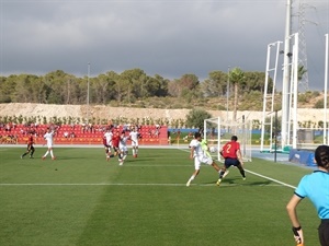 Uno de los ataques de la selección Española durante el encuentro