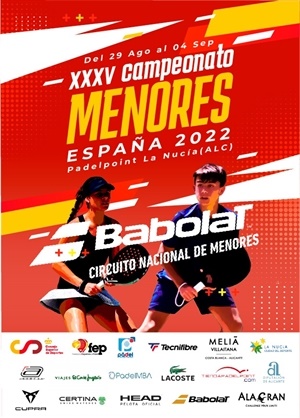 Cartel Campeonato menores España 2022